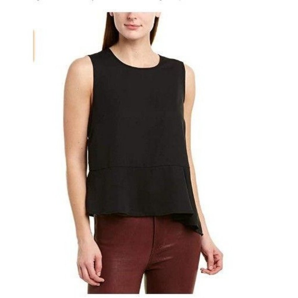 BCBG MAXAZRIA Sleeveless Peplum Woven Top